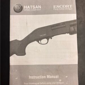 Hatsan Escort Pump Action Shotgun Instruction Manual 2009